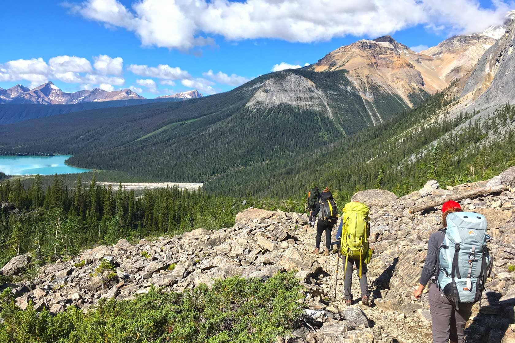 guided backpacking trips alberta